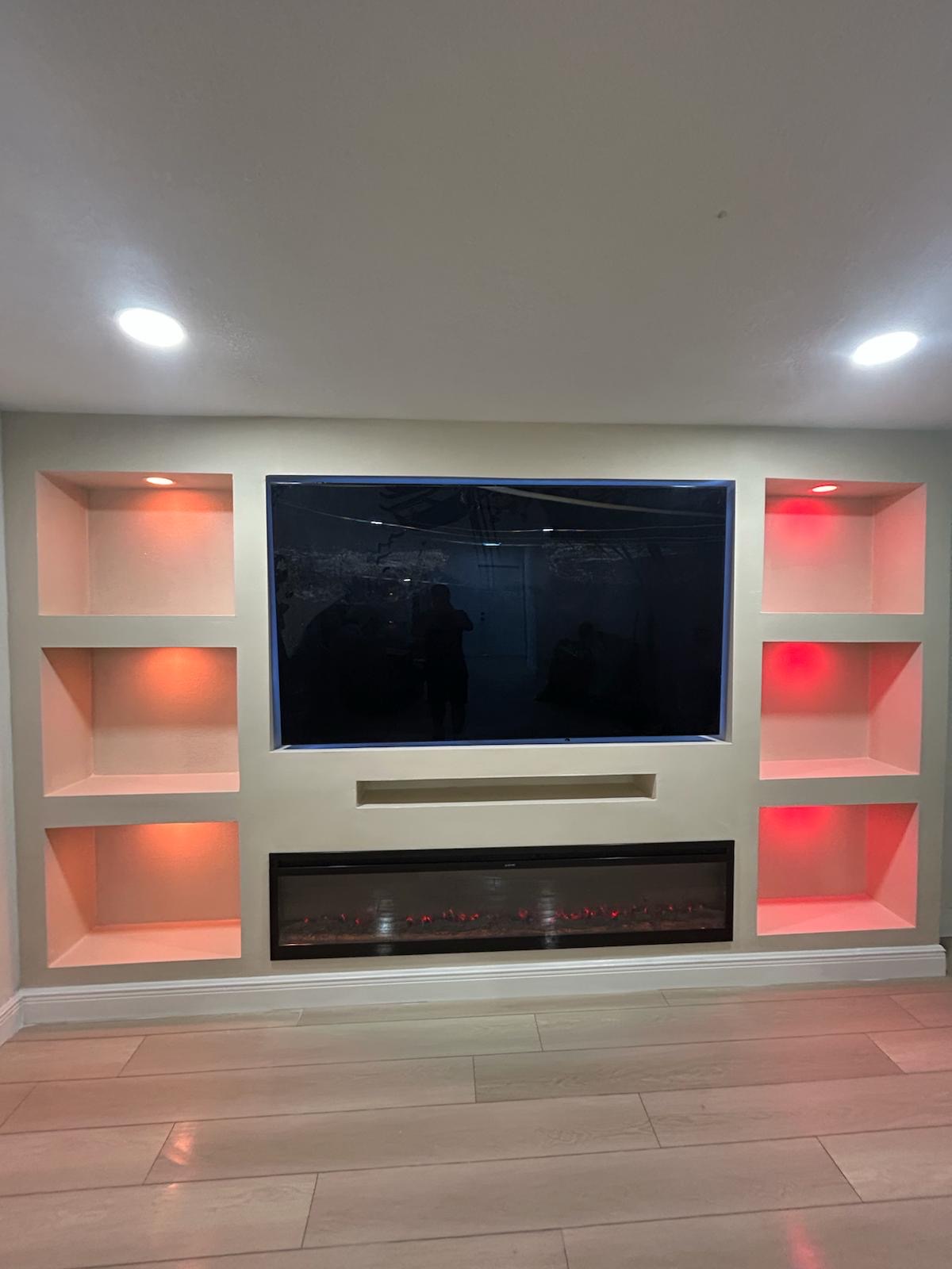 Custom entertainment wall